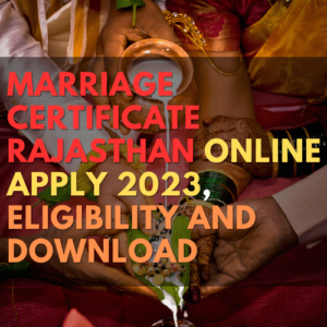 Marriage certificate Rajasthan online apply